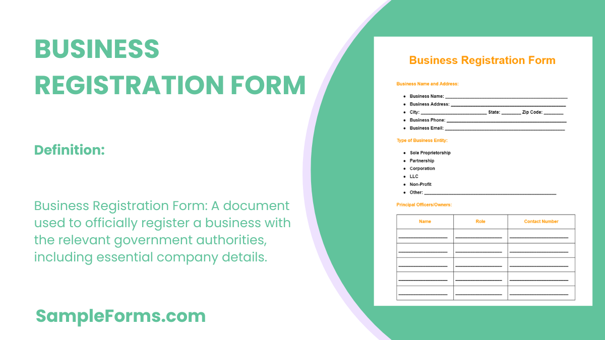 business registration form