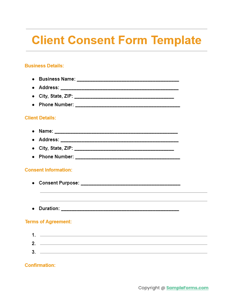 client consent form template