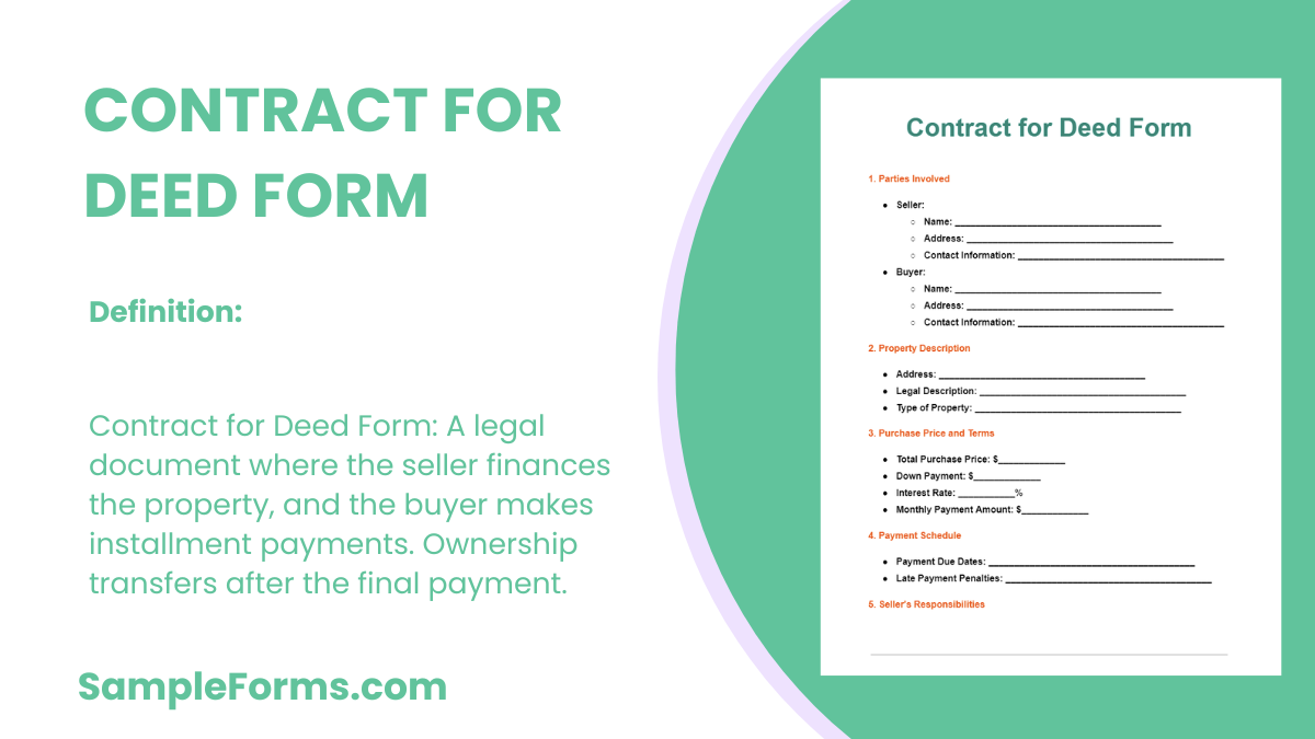 contract for deed form