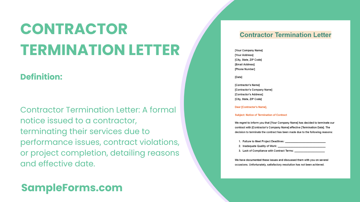contractor termination letter
