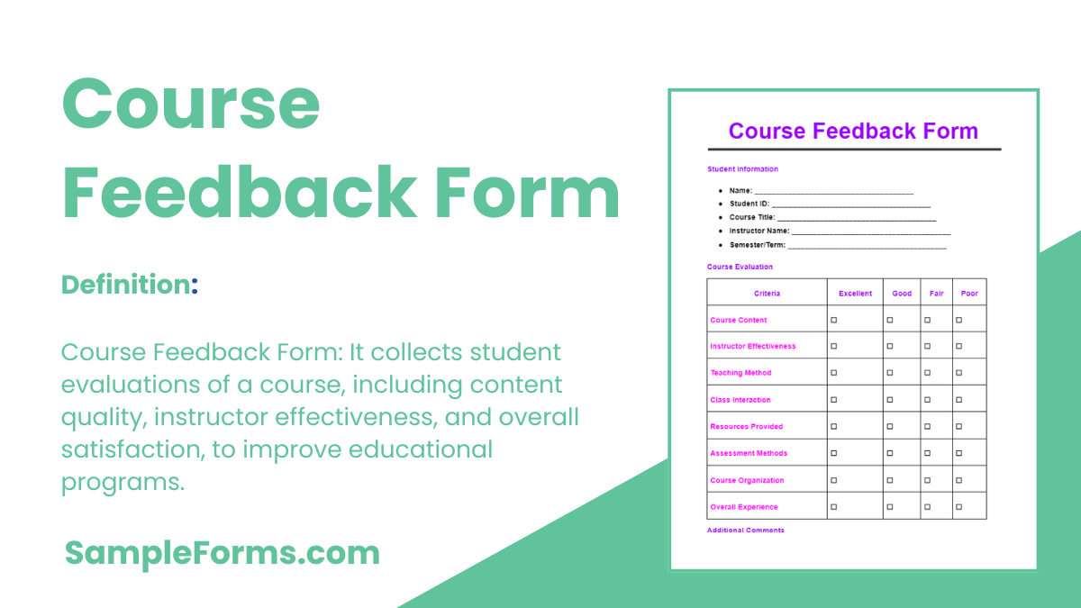 course feedback form