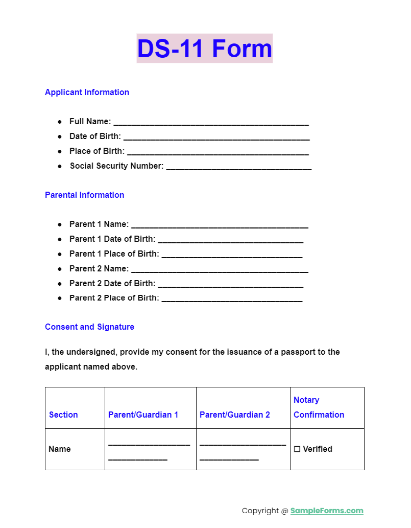 ds 11 form