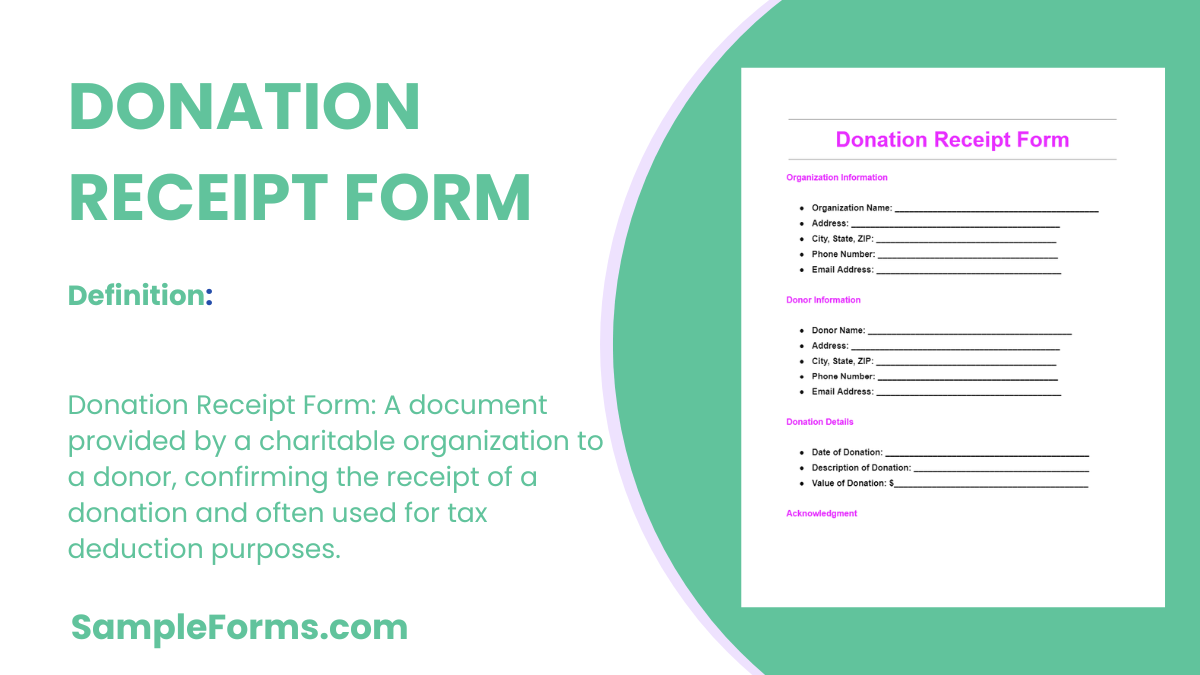 donation receipt form
