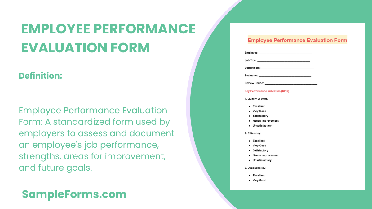 employee performance evaluation form