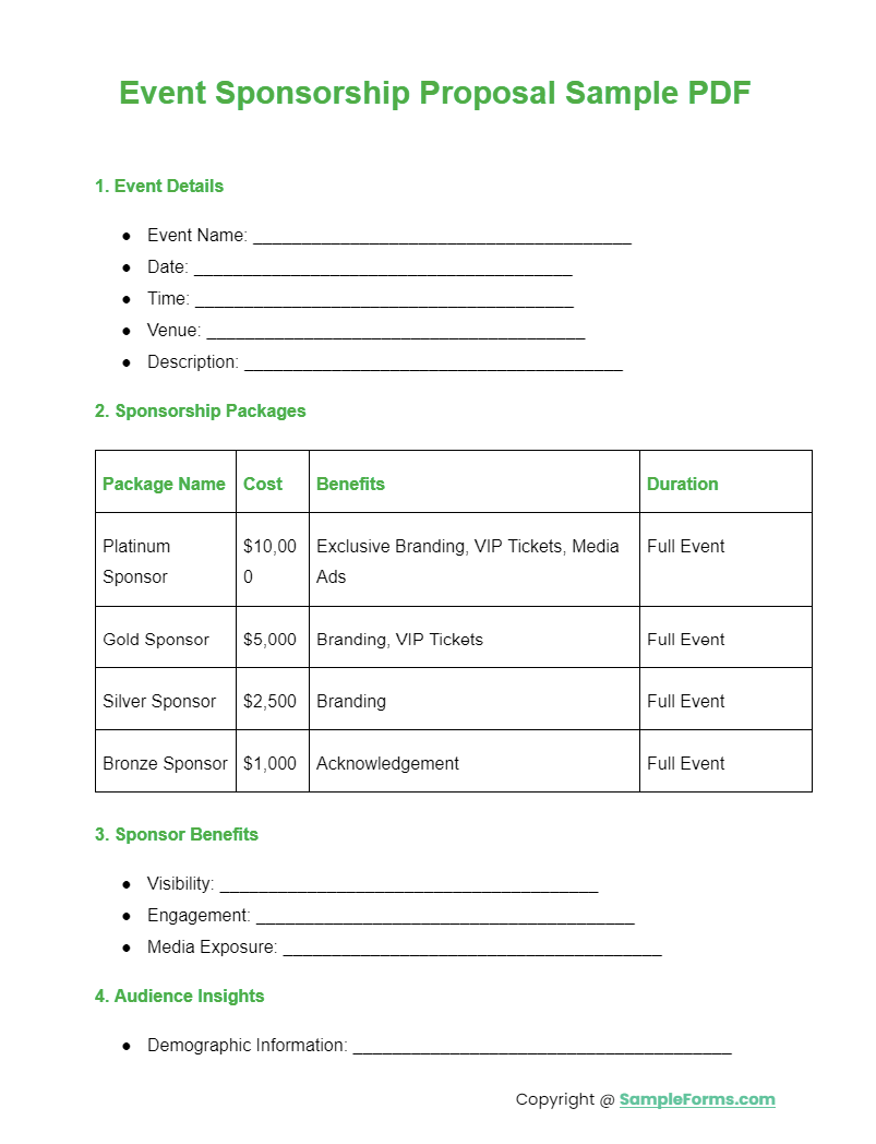 event sponsorship proposal sample pdf