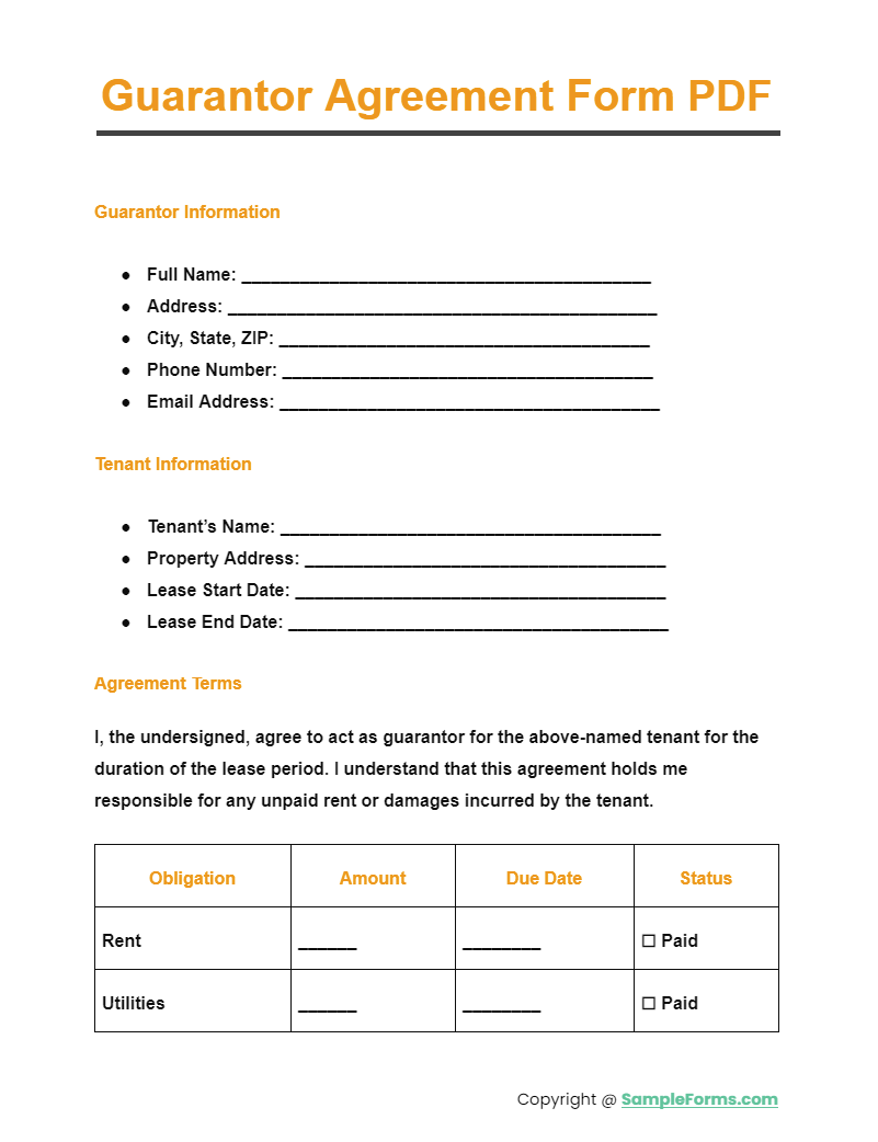 guarantor agreement form pdf