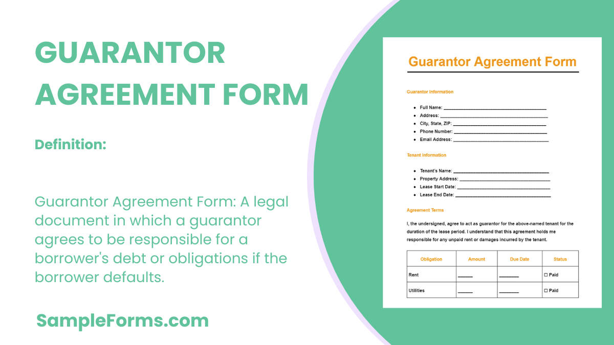 guarantor agreement form