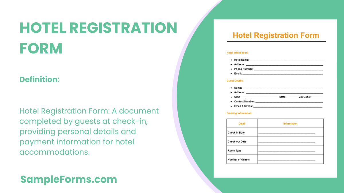 hotel registration form