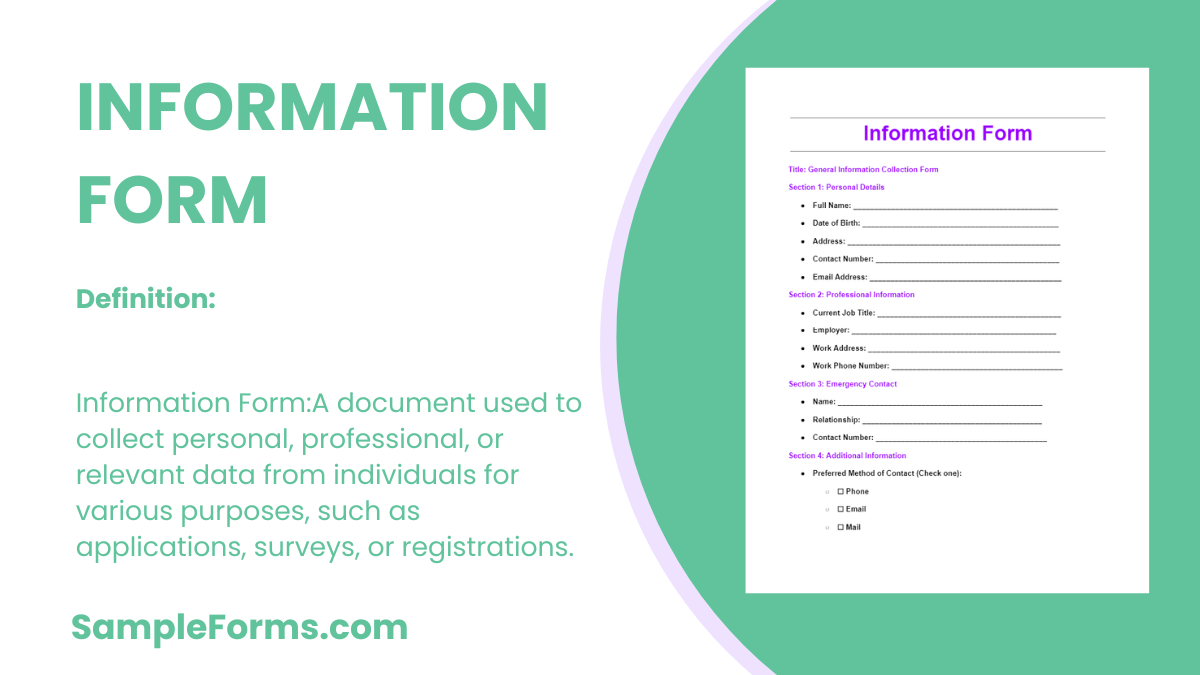 information form