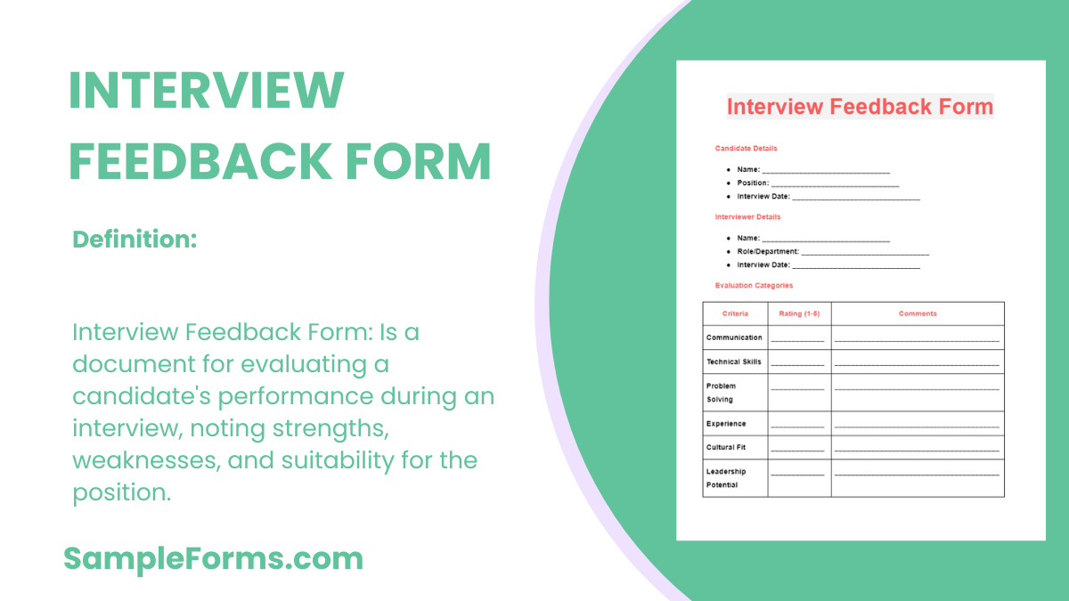 interview feedback form