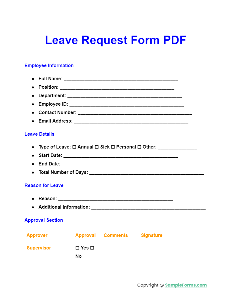 leave request form pdf