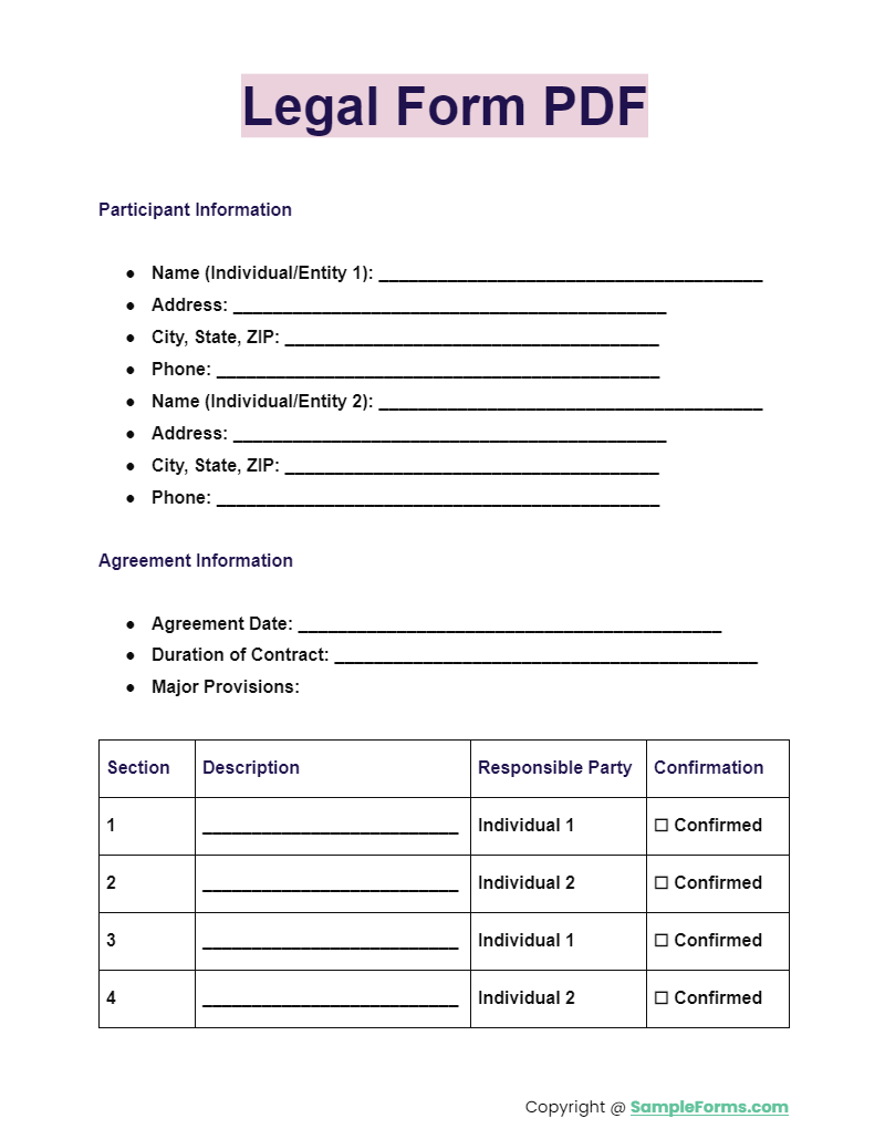 legal form pdf