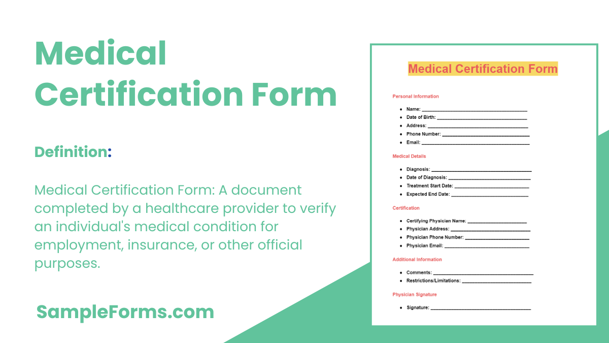 medical certification form