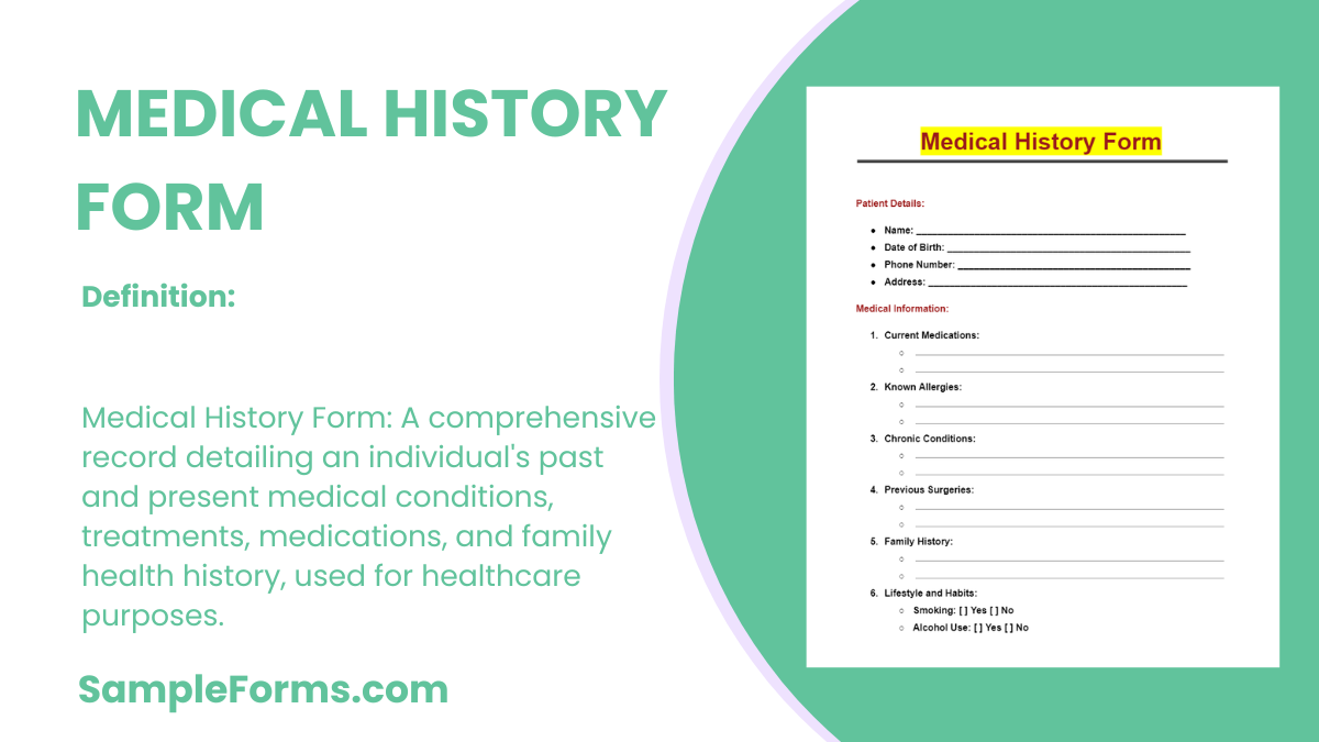 medical history form