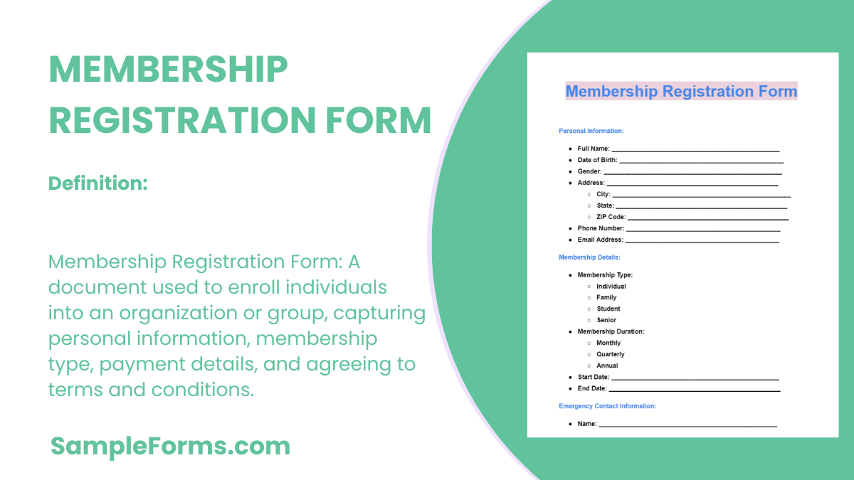 membership registration form