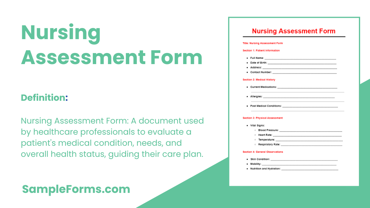 nursing assessment form