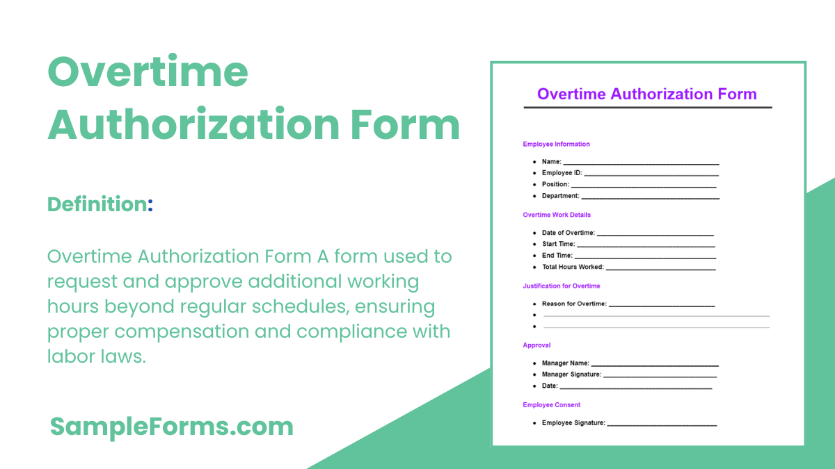 overtime authorization form