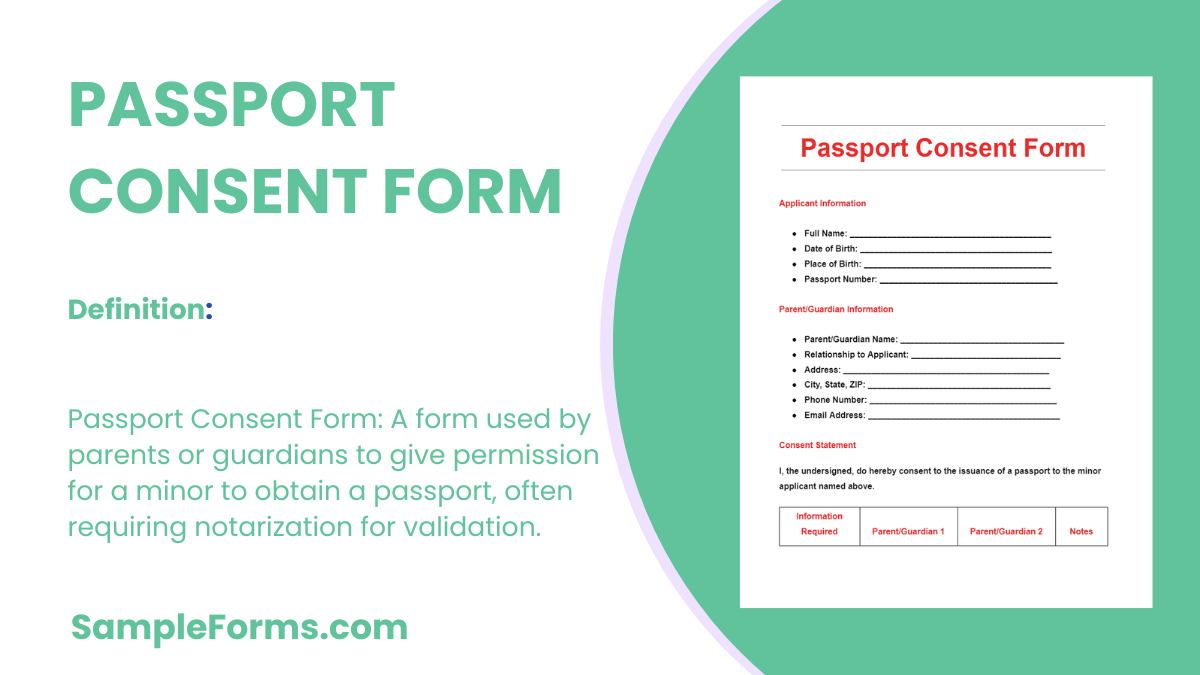 passport consent form