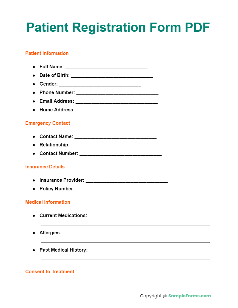 patient registration form pdf