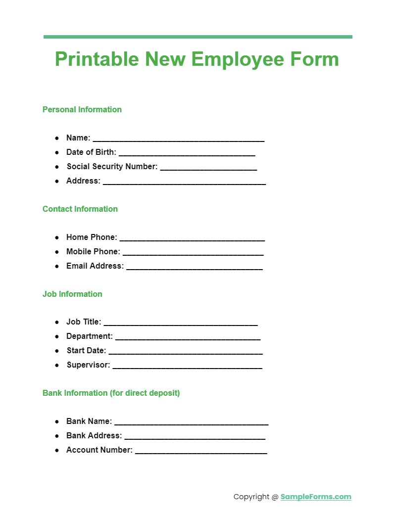 FREE 51+ Employee Form Samples, PDF, MS Word, Google Docs