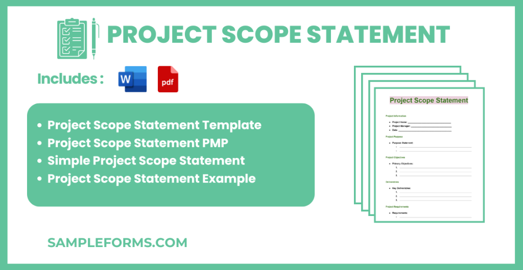 FREE 12+ Project Scope Statement Samples, PDF, MS Word, Google Docs