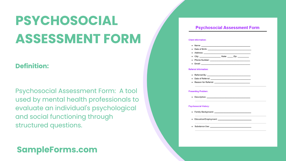 psychosocial assessment form
