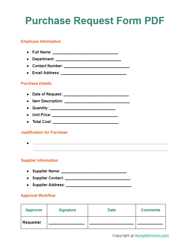 FREE 15+ Purchase Request Form Samples, PDF, MS Word, Google Docs, Excel