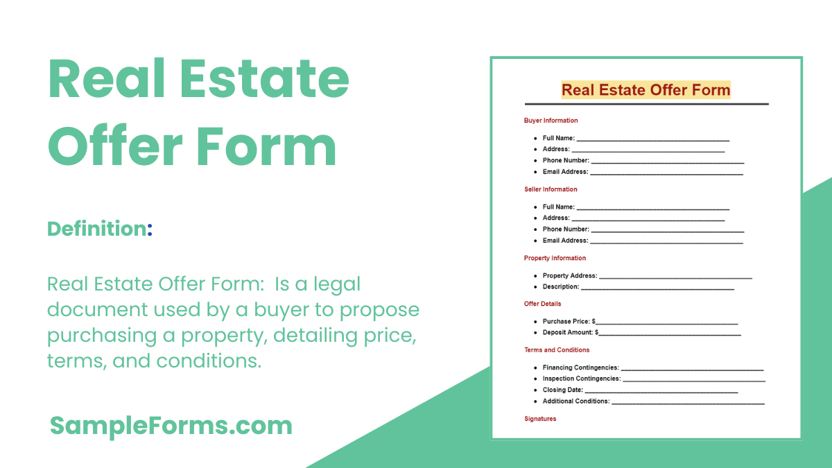 real estate offer form