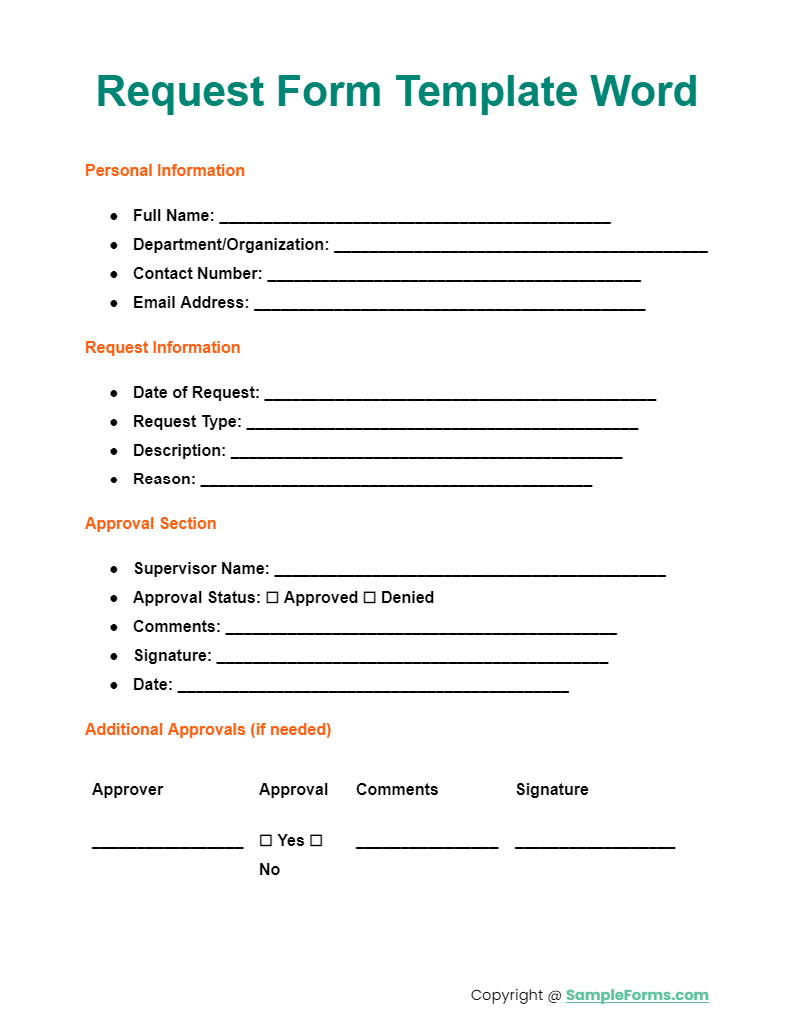 request form template word