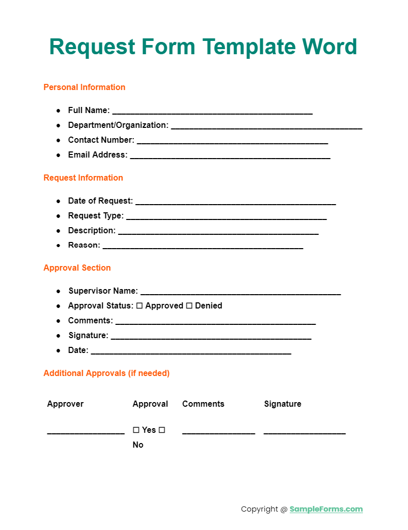 FREE 52+ Request Form Samples, PDF, MS Word, Google Docs, Excel