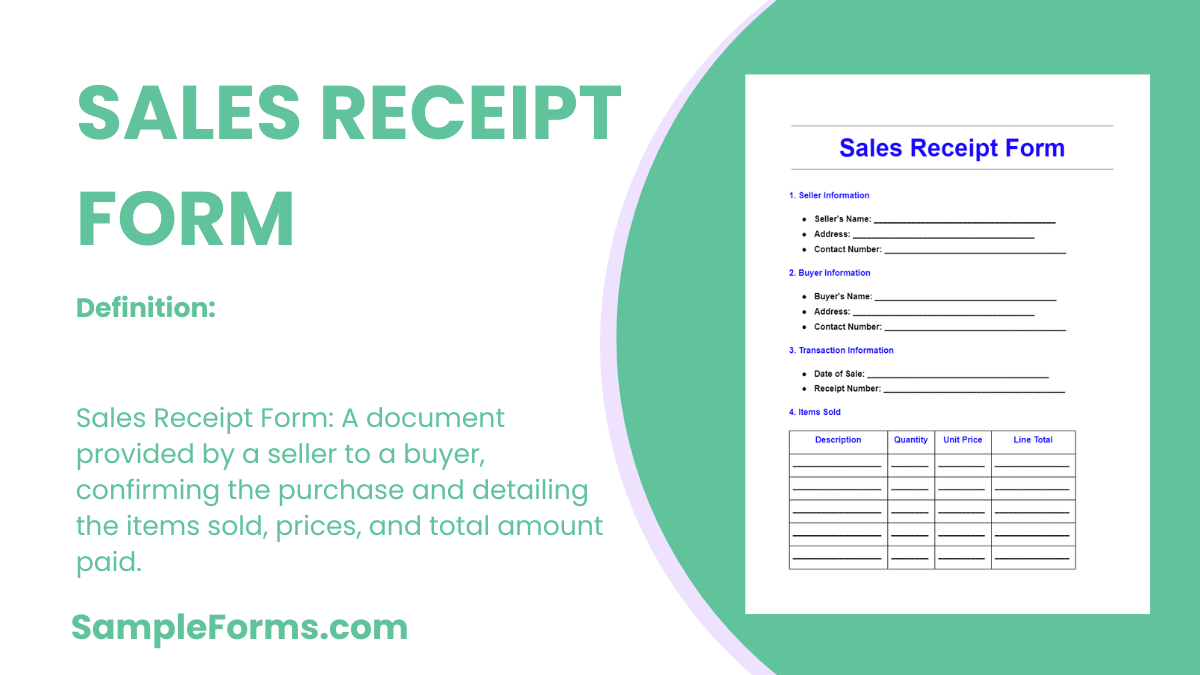 sales receipt form