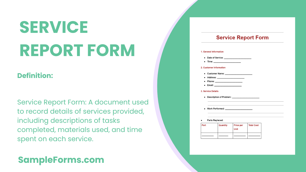 service report form