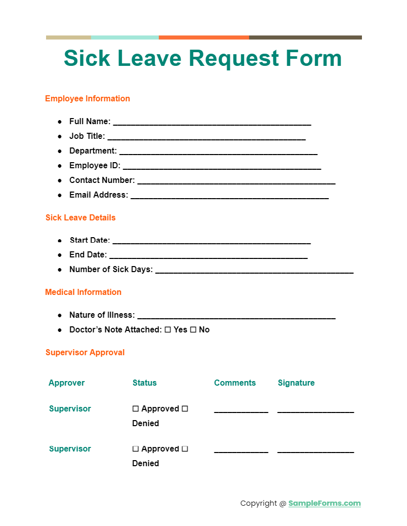 sick leave request form