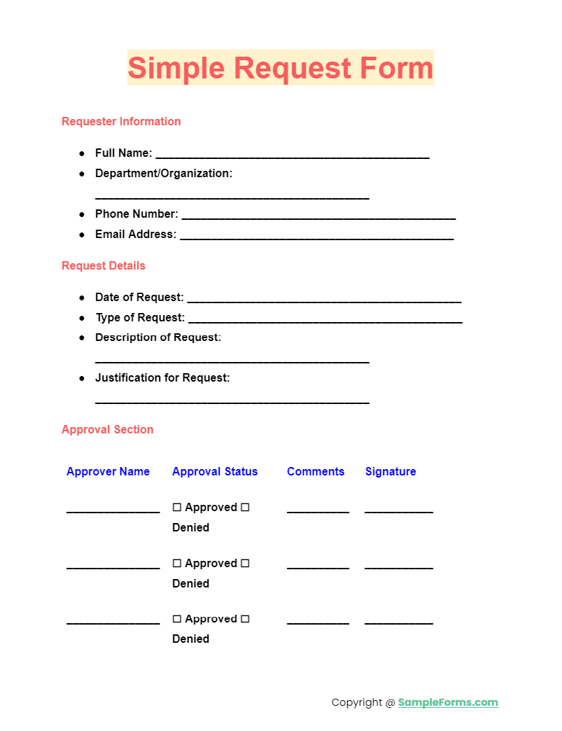 FREE 52+ Request Form Samples, PDF, MS Word, Google Docs, Excel