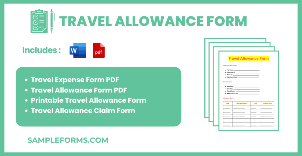 travel allowance form bundle 1024x530