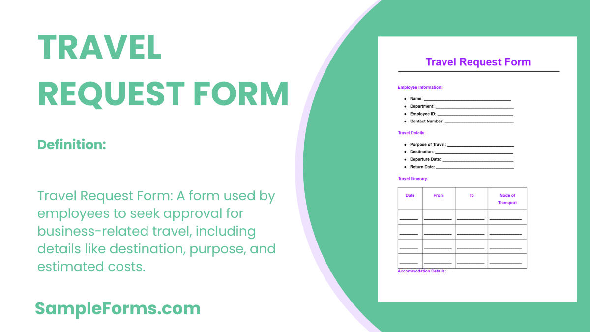 travel request form