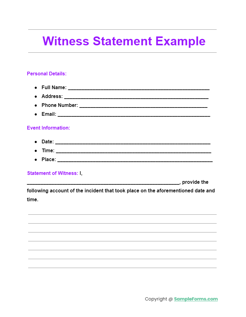 witness statement example