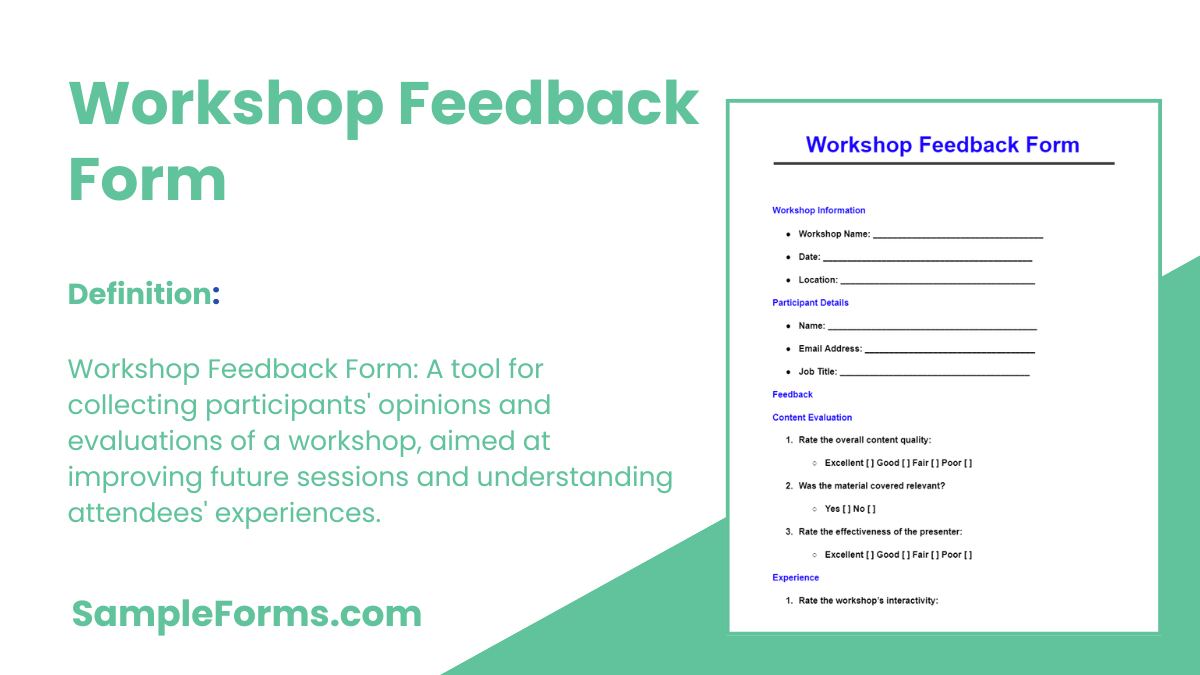 workshop feedback form