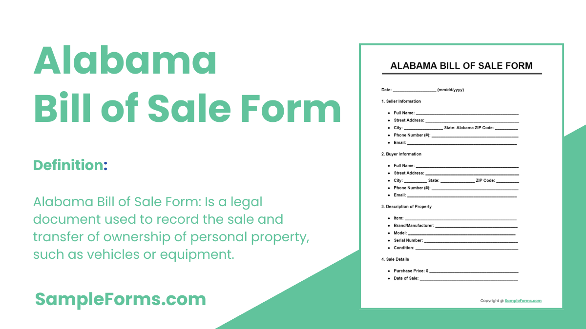 alabama bill of sale form