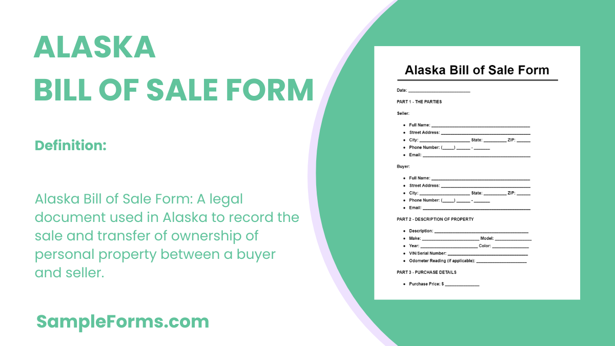 alaska bill of sale form