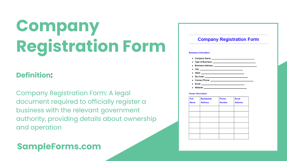company registration form