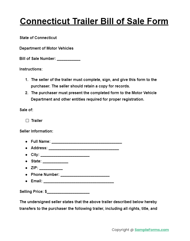 Free 33 connecticut bill of sale form samples pdf ms word google docs