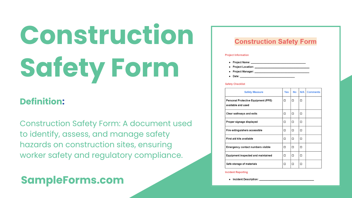 construction safety form