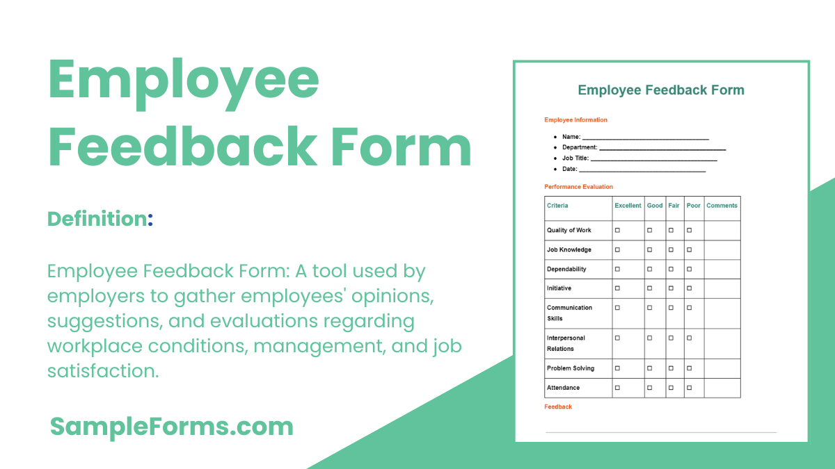 employee feedback form