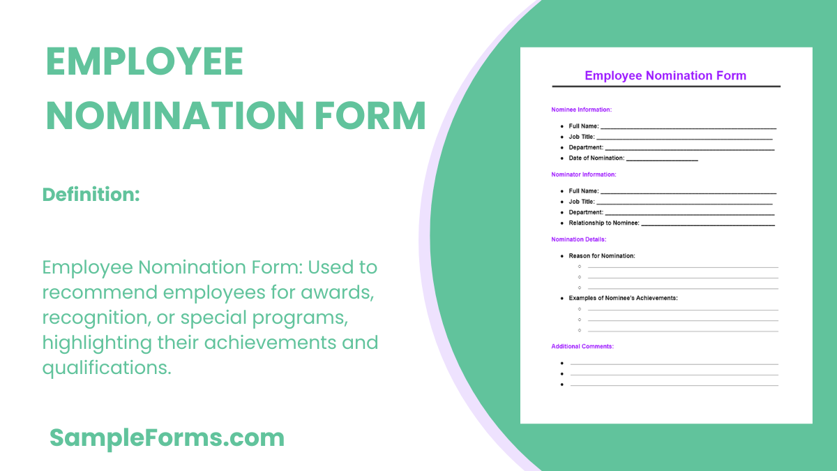 employee nomination form