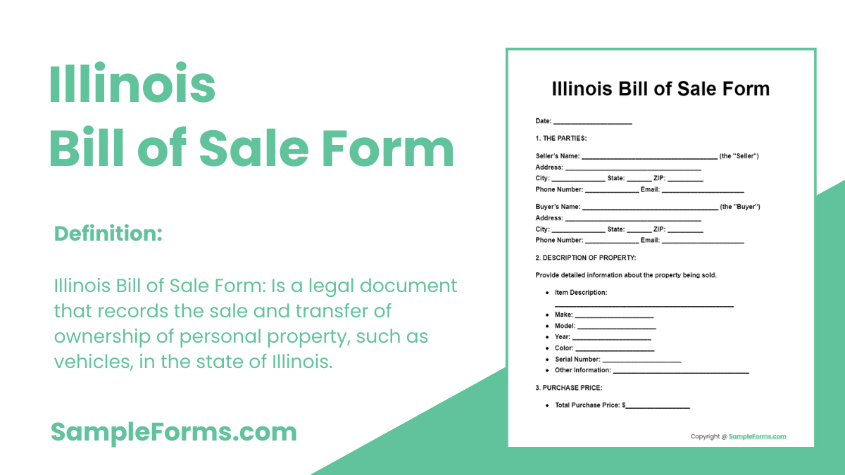 illinois bill of sale form