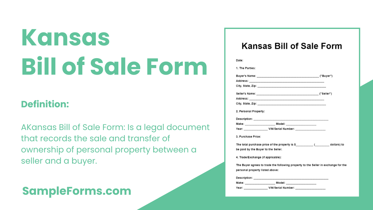 kansas bill of sale forms