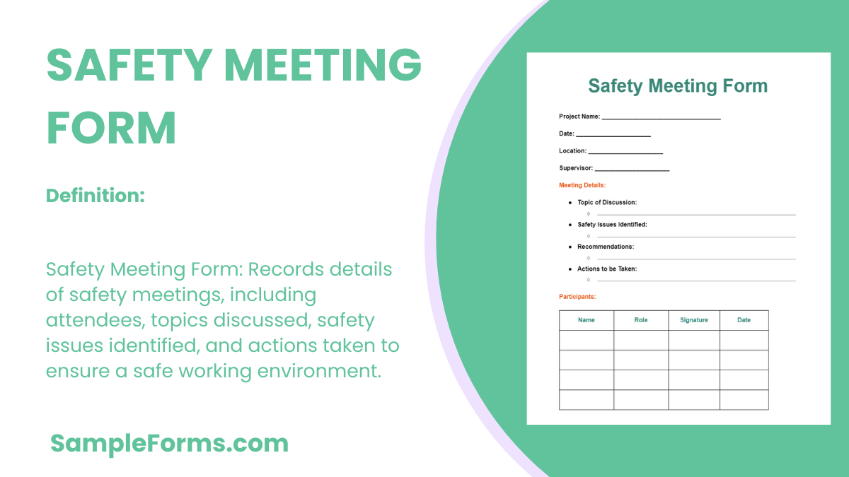 safety meeting form