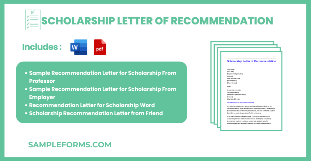 scholarship letter of recommendation bundle 1024x530