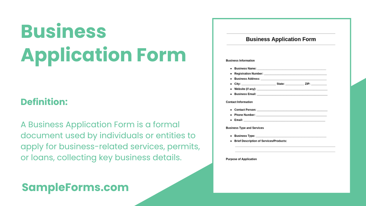 business application form